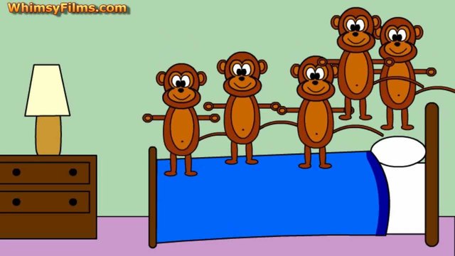 Five little monkeys jumping on the bed